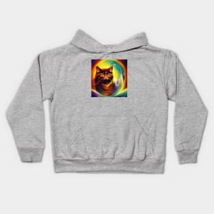 Cosmic wise tabby cat Kids Hoodie